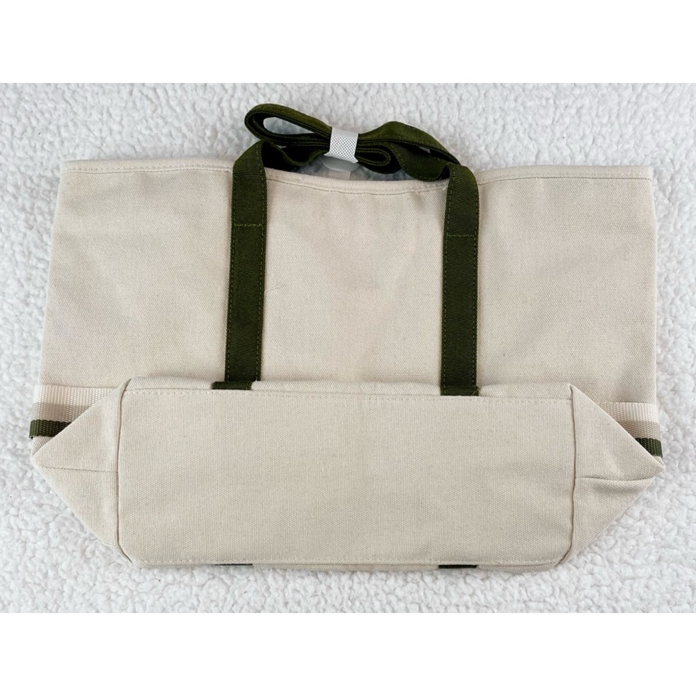 DSW • Ivory/Green Canvas Travel Tote Bag - Picture 10 of 16